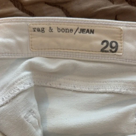 Rag & Bone White Skinny Jeans with Ankle Zippers - Picture 6 of 12